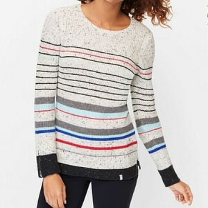 Talbots Multicolor Striped Sweater Size Large